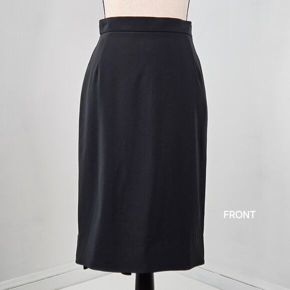 Prada Black Midi Skirt Classic Wardrobe Staple | Women's IT 42 | US 6 - Picture 1 of 16